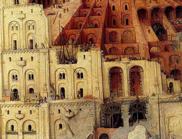 Babelova věž - obraz Bruegela staršího