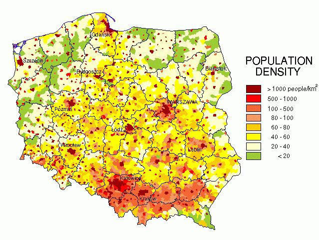 Densità di popolazione polacca