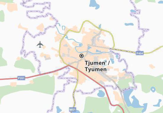 Geografska lokacija Tyumen