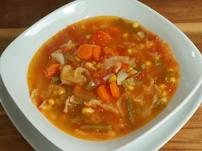 как да се готви диета зеленчукова супа