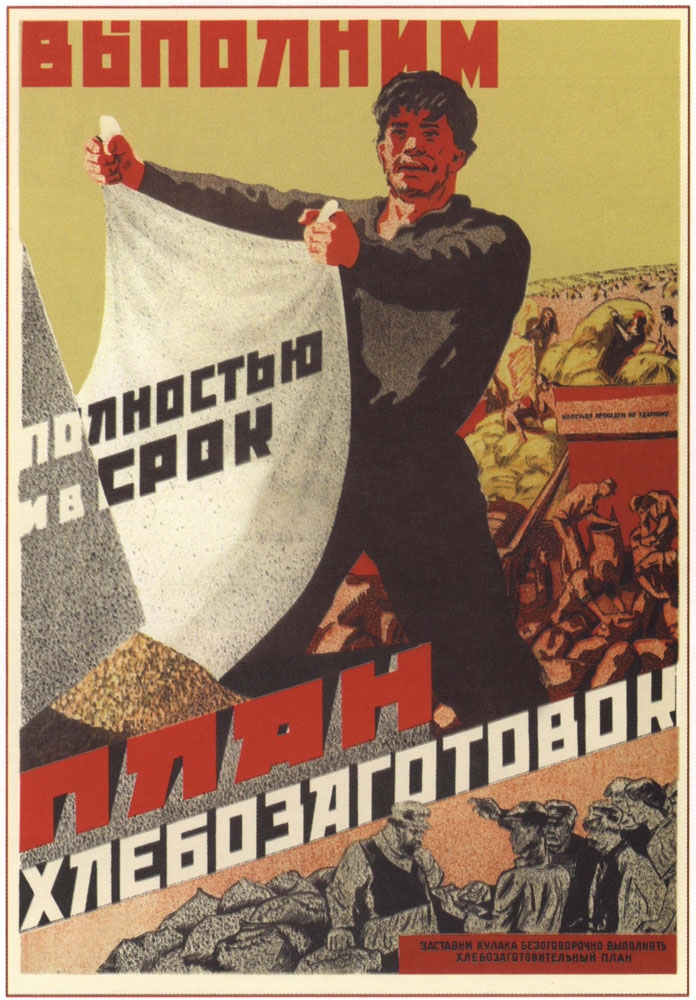 Plakát časů kolektivizace