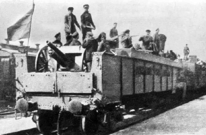 treno blindato durante la guerra civile
