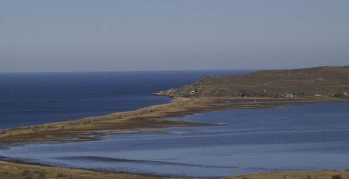 lago Chokrak Crimea applicazione di fango