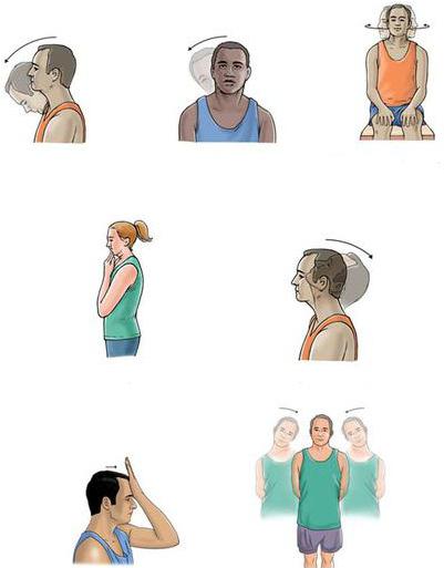 terapeutska vježba za vratnu osteohondrozu na slikama