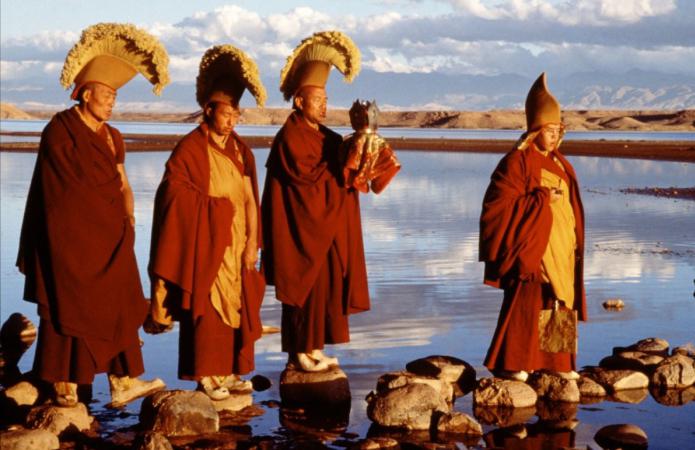 foto di monaci tibetani