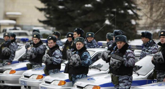 ranghi della polizia della Russia