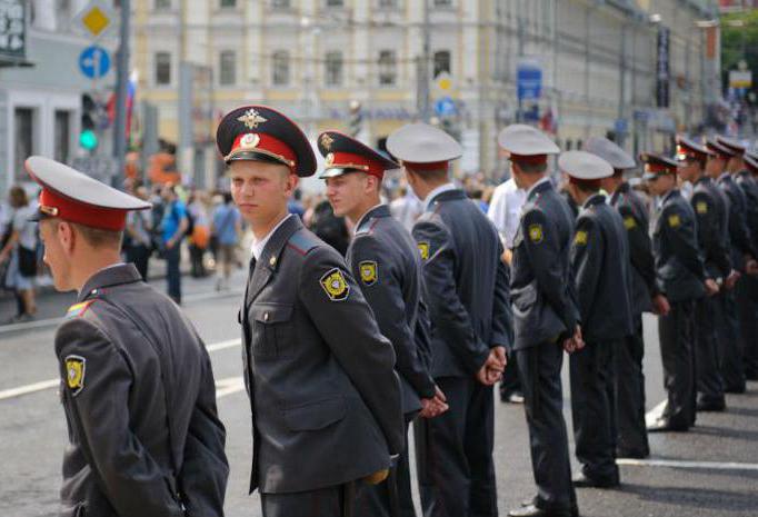 pozice v ruské policejní stoupání