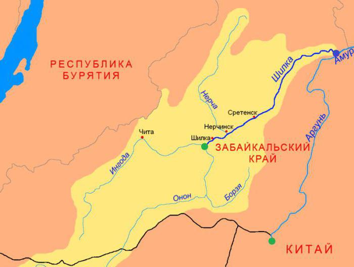 Territorio Trans-Baikal del fiume Shilka