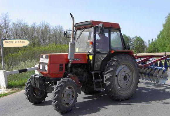 charakteristické pro traktor LTZ-55