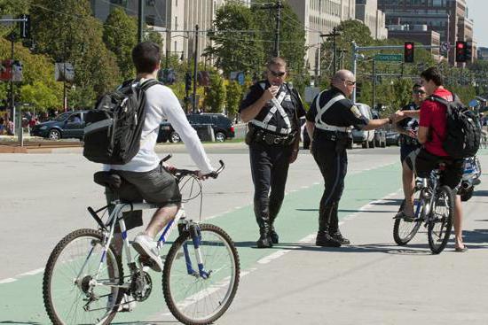 multe per violazione delle regole del traffico da parte dei conducenti di biciclette