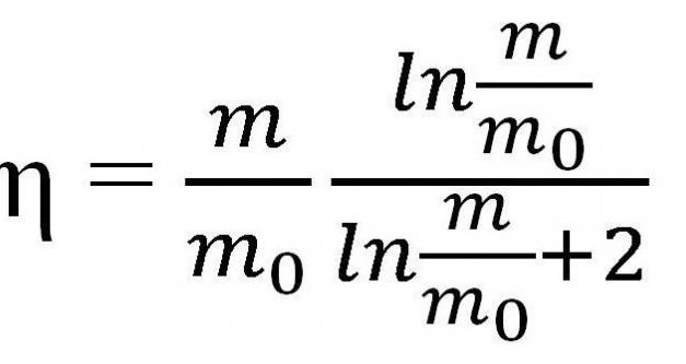 Formula di Tsialkovsky per razzo multistadio