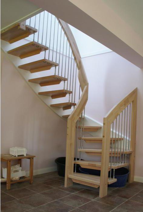 druhy dřevěných schodů