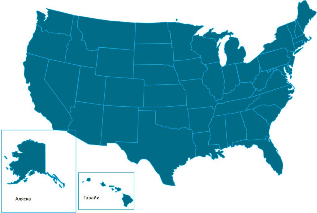 Карта на САЩ
