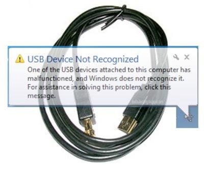 Požadavky deskriptoru na zařízení USB 10 selhaly