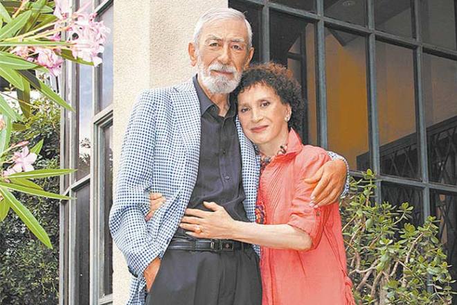 Vakhtang Kikabidze z żoną
