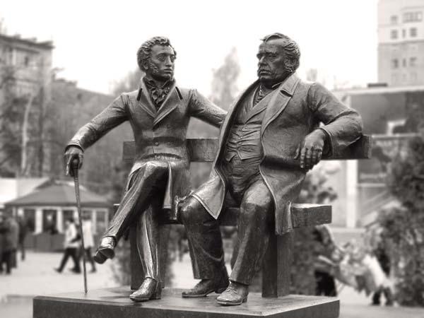 Пушкин и Жуковски су веома блиски пријатељи: