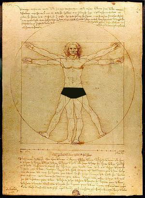 vitruvianski čovjek po Leonardo da Vinci