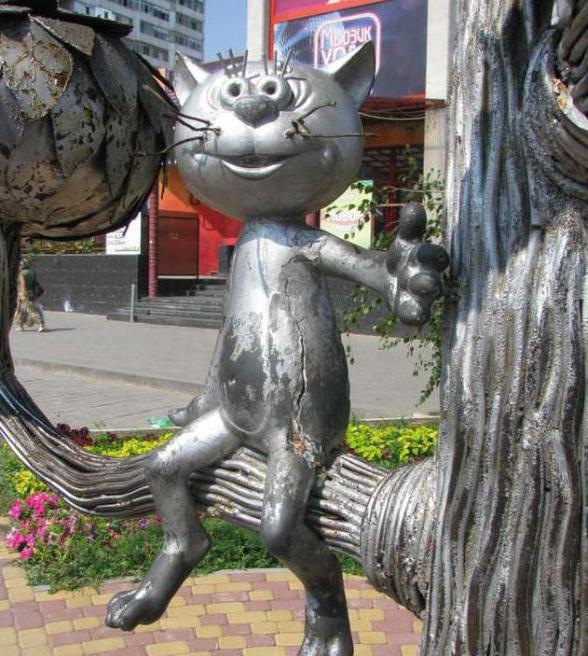 Voronežský pomník kotě od ulice Lizyukov