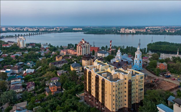 Parte centrale e serbatoio della città di Voronezh