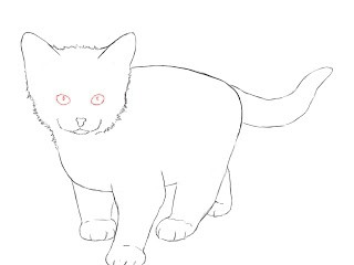 как да нарисувате котенце на етапи