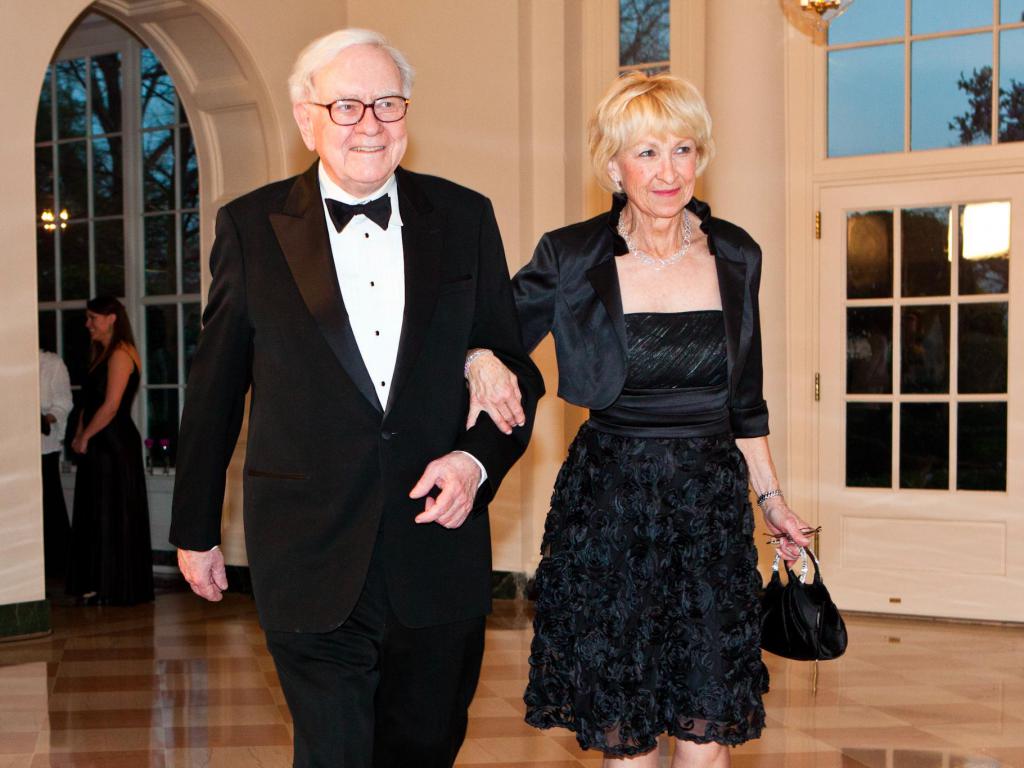 Warren Buffett con sua moglie