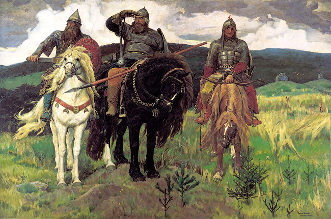 Eroi e cavalieri della terra russa - Vasnetsov