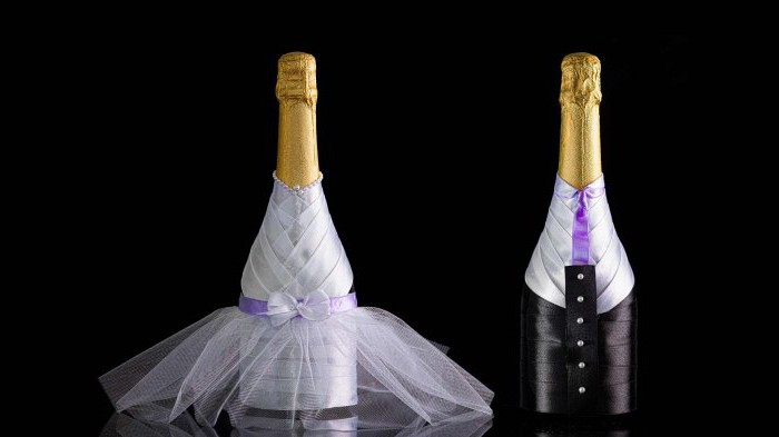 bottiglie di champagne per un matrimonio