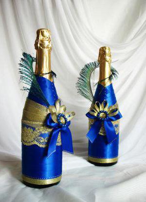 dekorace šampaňského na svatbu udělejte sami