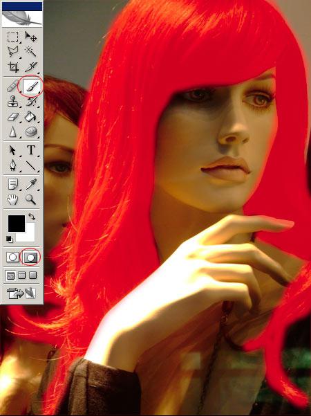 kako spremeniti barvo las v photoshopu