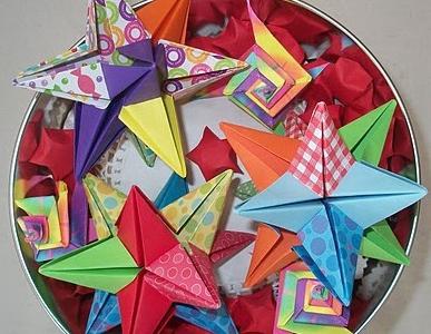 origami vánoční hračky