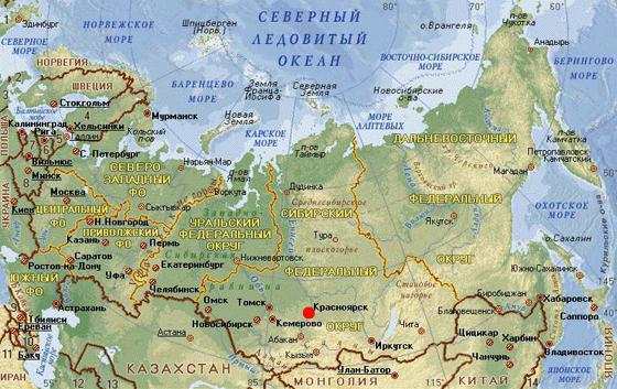 Kje je Krasnojarsk