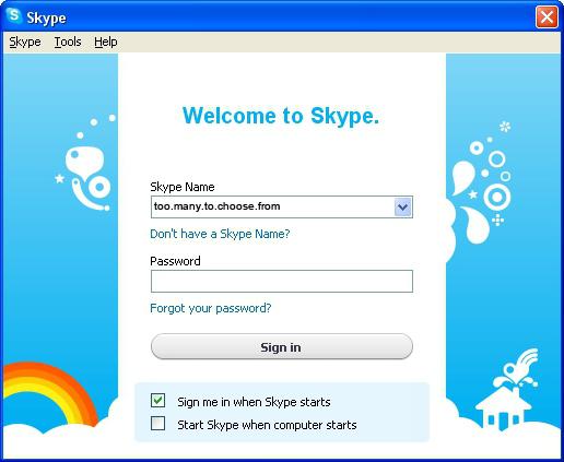 как да изчистите списъка с вход за skype