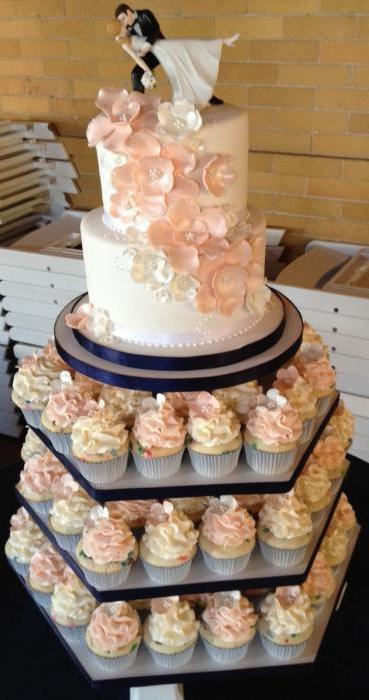 cupcake svatební dort