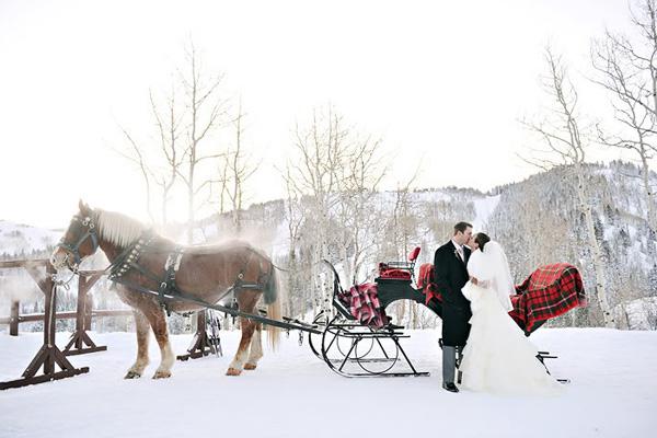 zimní svatební fotografie střílet nápady