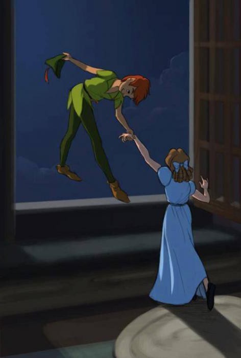 Peter Pan a Wendy Darling