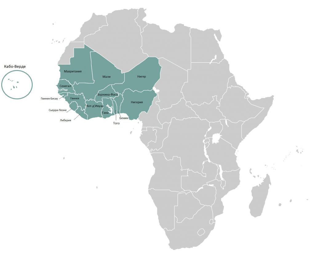 Paesi dell'Africa occidentale