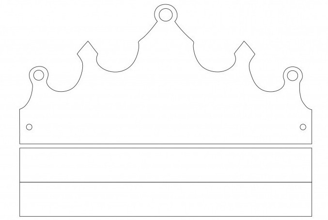 modello della corona per la principessa