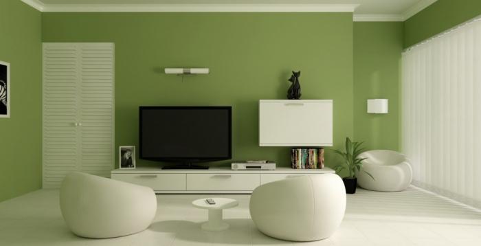 kombinace zeleně v interiéru