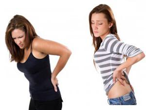 причинява болки в долната част на гърба при жените