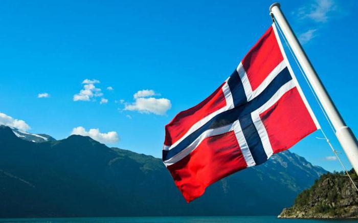 norský vlajka a erb fotografie