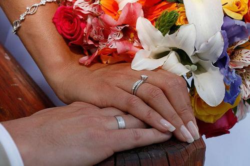 poročni prstan, ki se nosi