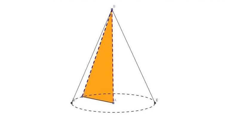 Stożek - liczba obrotów trójkąta