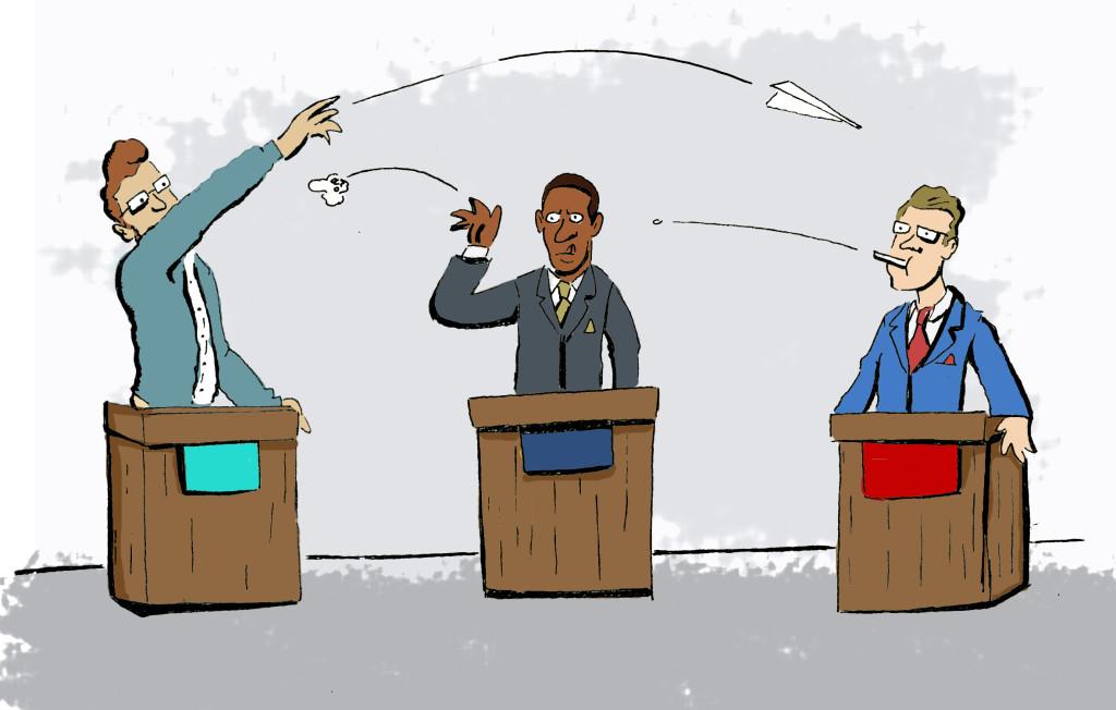 Caricatura del dibattito