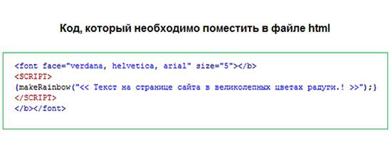 HTML код на скрипта
