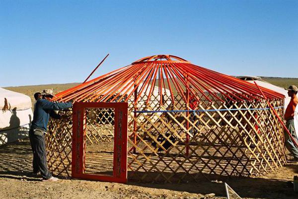 costruzione di yurta