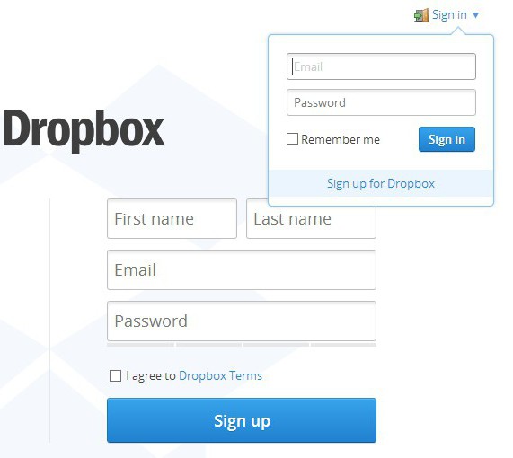 dropbox na računalu