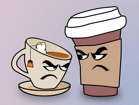 zdrowsza kawa lub czarna herbata