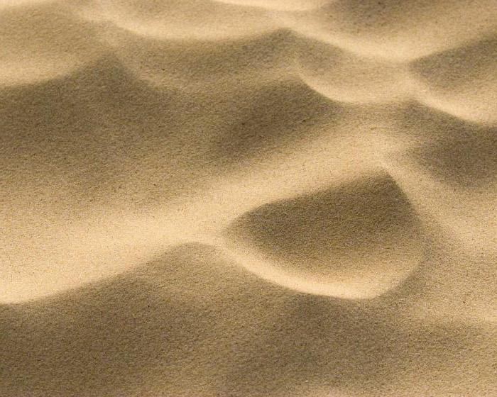 proprietà di sabbia
