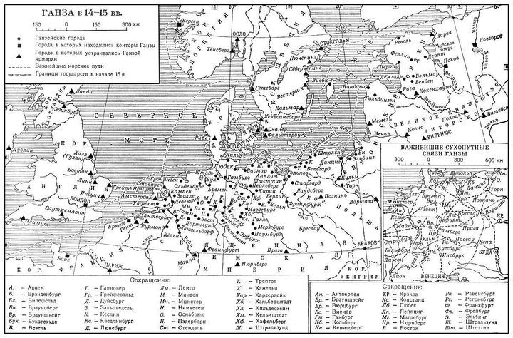 Zemljevid Hanse