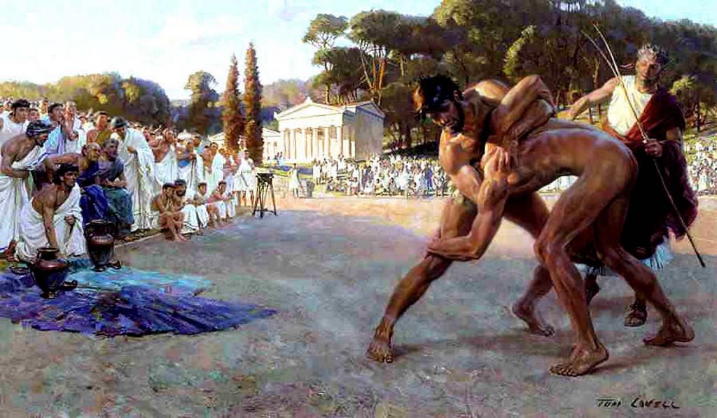 Rvanje na olimpijskih igrah v antični Grčiji